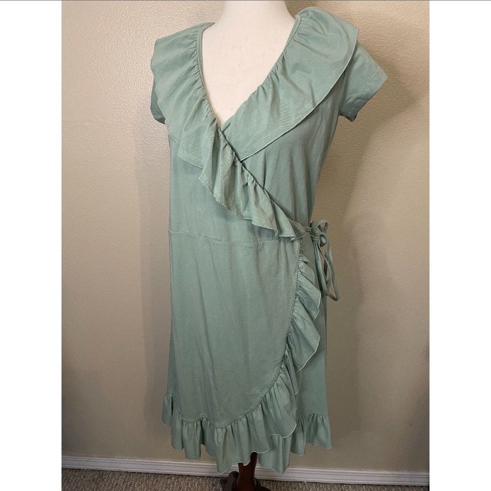 Matilda Jane Green Ruffle Wrap Dress Size S
